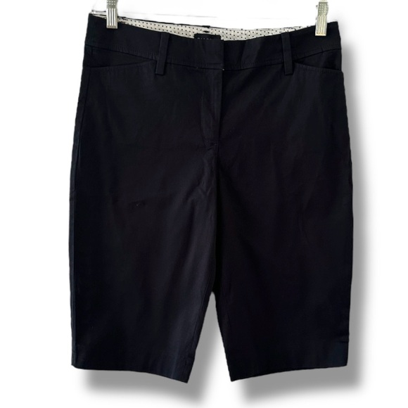 Talbots Black Perfect Short 13” Women's Size 4 Preppy Chino Classic Modest - Picture 2 of 14